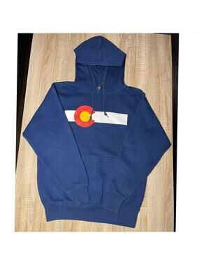 Colorado Outfitter Trading Co Blue Hoodie Sweatshirt Adult Size Small